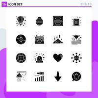 16 Creative Icons Modern Signs and Symbols of pin code mobile pongal code drawer Editable Vector Design Elements