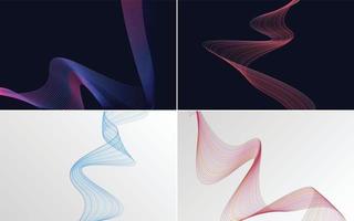 Collection of geometric minimal lines pattern set vector