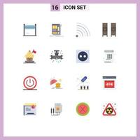 paquete de iconos de vector de stock de 16 signos y símbolos de línea para alimentación de juego voleibol web rss paquete editable de elementos de diseño de vector creativo