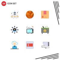 9 iconos creativos signos y símbolos modernos de elementos de diseño de vectores editables de negocios corporativos de comercio de gerente retro