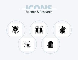 paquete de iconos de glifos de ciencia 5 diseño de iconos. lloriquear. crecimiento. ciencia. conexión. laboratorio vector