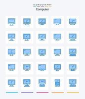 Creative Computer 25 Blue icon pack  Such As . Layer 1. laptop. pc. device vector