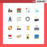 16 Creative Icons Modern Signs and Symbols of city cloud creativity ramadan moon Editable Pack of Creative Vector Design Elements