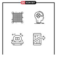 Universal Icon Symbols Group of 4 Modern Filledline Flat Colors of grid bathroom advanced human soap Editable Vector Design Elements