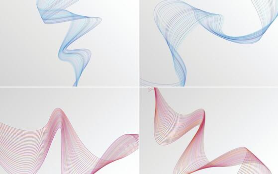 modern wave curve abstract presentation background Pack vector