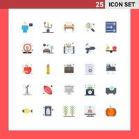 Universal Icon Symbols Group of 25 Modern Flat Colors of bag information hardware file delete Editable Vector Design Elements