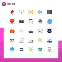 Stock Vector Icon Pack of 25 Line Signs and Symbols for biology wardrobe exchange interior direction Editable Vector Design Elements