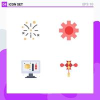 4 User Interface Flat Icon Pack of modern Signs and Symbols of canada modeling setting global china Editable Vector Design Elements