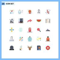 Stock Vector Icon Pack of 25 Line Signs and Symbols for paper network recruitment connect mark Editable Vector Design Elements