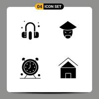 iconos creativos signos y símbolos modernos del reloj del cliente auricular monje tiempo elementos de diseño vectorial editables vector