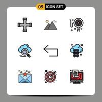 9 Creative Icons Modern Signs and Symbols of arrow online sun data cloud Editable Vector Design Elements