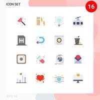 Universal Icon Symbols Group of 16 Modern Flat Colors of devices card education travel tour Editable Pack of Creative Vector Design Elements