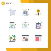 9 Creative Icons Modern Signs and Symbols of image designing deal creative search Editable Vector Design Elements