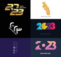 Big Set of 2023 Happy New Year logo text design 2023 number design template vector