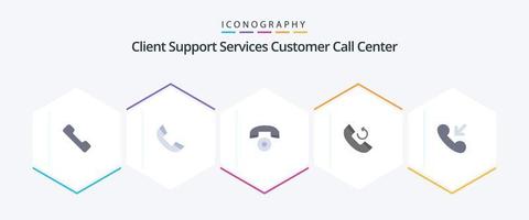 Call 25 Flat icon pack including . incoming. call. call. callback vector