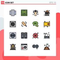 16 Creative Icons Modern Signs and Symbols of mix shopping money commerce setting Editable Creative Vector Design Elements