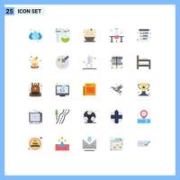 Set of 25 Modern UI Icons Symbols Signs for code science lab cake science experiment laboratory research Editable Vector Design Elements