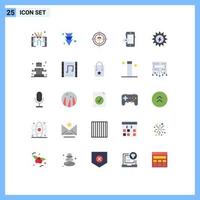 Group of 25 Modern Flat Colors Set for ecology preview business process resources Editable Vector Design Elements