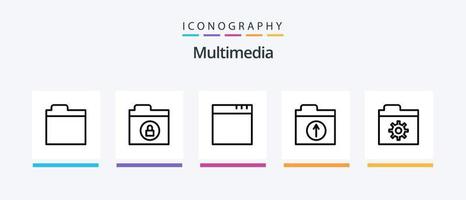 Multimedia Line 5 Icon Pack Including . upload. upload. cloud. Creative Icons Design vector