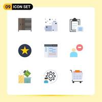 Universal Icon Symbols Group of 9 Modern Flat Colors of page design interface code multimedia Editable Vector Design Elements