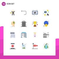 Universal Icon Symbols Group of 16 Modern Flat Colors of composer money back dollar business Editable Pack of Creative Vector Design Elements