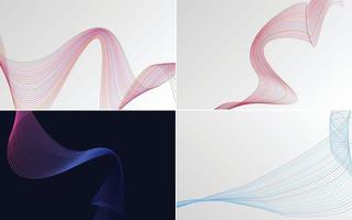 modern wave curve abstract presentation background Pack vector