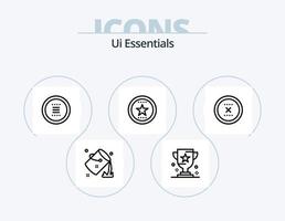 ui essentials line icon pack 5 diseño de iconos. dirección. flecha. interfaz. salvar. flexible vector