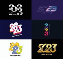 Big Set of 2023 Happy New Year logo text design 2023 number design template vector