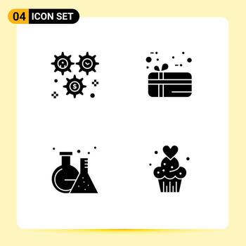 Universal Icon Symbols Group of Modern Solid Glyphs of cog lab configuration holiday test Editable Vector Design Elements