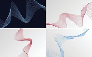 modern wave curve abstract presentation background Pack vector