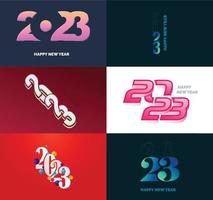 Big Set of 2023 Happy New Year logo text design 2023 number design template vector