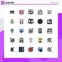 25 Creative Icons Modern Signs and Symbols of mail email app edit development Editable Vector Design Elements