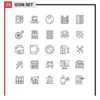 Line Pack of 25 Universal Symbols of data stage computing spotlight cinema Editable Vector Design Elements