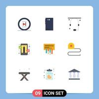 Universal Icon Symbols Group of 9 Modern Flat Colors of questions online back education support Editable Vector Design Elements