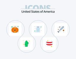 usa flat icon pack 5 diseño de iconos. . pelota dura calabaza. murciélago. democrático vector