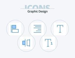 diseño azul paquete de iconos 5 diseño de iconos. . alinear. . fuente vector