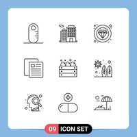 Modern Set of 9 Outlines and symbols such as farm agriculture premium school school Editable Vector Design Elements