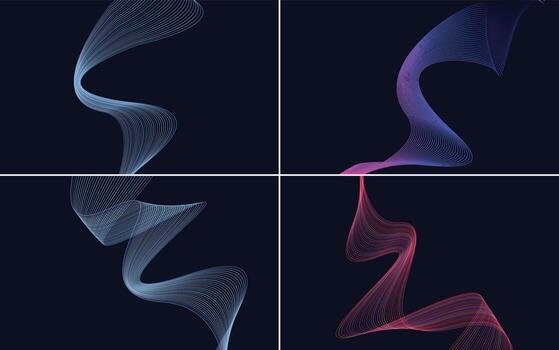 modern wave curve abstract presentation background Pack vector