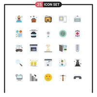 Set of 25 Modern UI Icons Symbols Signs for open lover ad heart marketing Editable Vector Design Elements