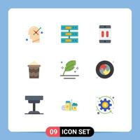 Universal Icon Symbols Group of 9 Modern Flat Colors of vacation bucket files beach mobile Editable Vector Design Elements
