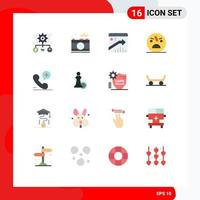 Universal Icon Symbols Group of 16 Modern Flat Colors of scary dead picture seo growth Editable Pack of Creative Vector Design Elements