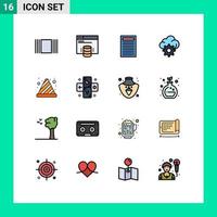 16 Creative Icons Modern Signs and Symbols of astrology stop education danger technology Editable Creative Vector Design Elements