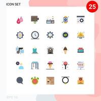 25 Creative Icons Modern Signs and Symbols of browser settings computer optimization gear Editable Vector Design Elements