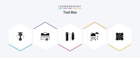 Tools 25 Glyph icon pack including tool. saw. drawing. cutting. blade vector