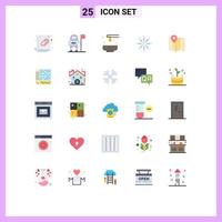 25 Creative Icons Modern Signs and Symbols of pin location honey snowflake flake Editable Vector Design Elements