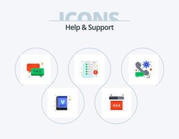 Help And Support Flat Icon Pack 5 Icon Design. call. message. faq. help. email vector