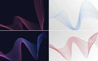 modern wave curve abstract presentation background Pack vector