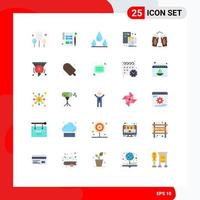 25 iconos creativos, signos y símbolos modernos de vino, cerveza, gotas, proceso de archivos, elementos de diseño vectorial editables vector