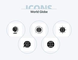 paquete de iconos de glifo de globo 5 diseño de iconos. . . globo. mundo. global vector