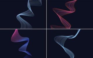 modern wave curve abstract presentation background Pack vector